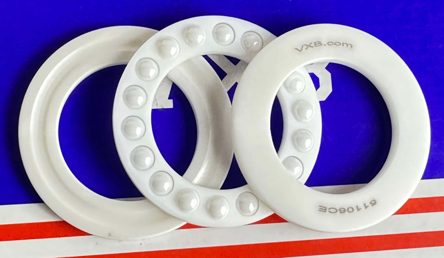 Full Ceramic 51106 Zr02/Zr02 Thrust Ball Bearing 30x47x11mm - Buy Bearings online