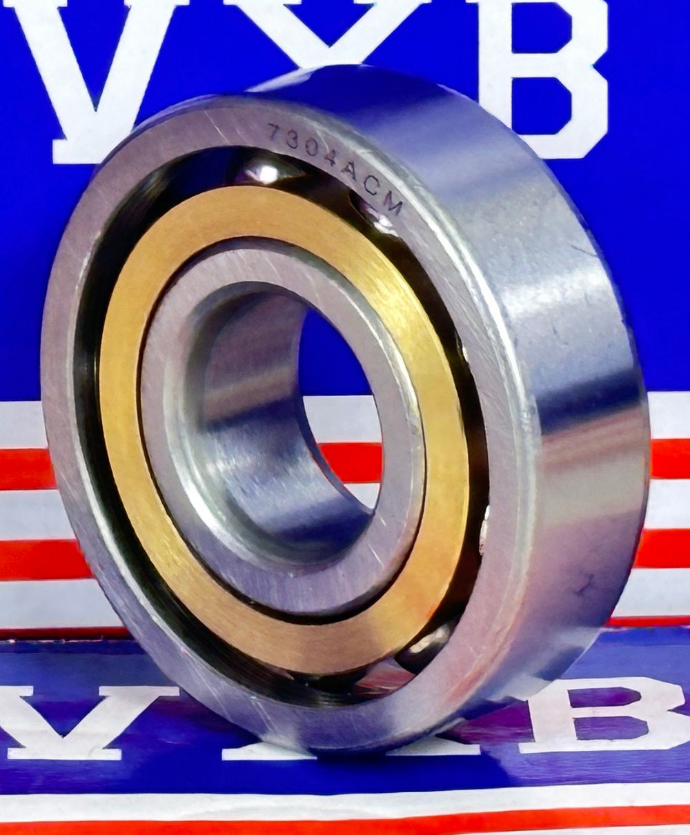 7304ACM Angular Contact bearing Bronze Cage 20x52x15mm - Buy Bearings online