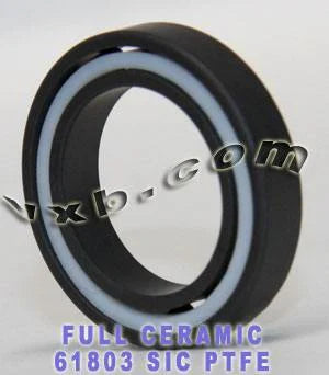61803 Silicon Carbide Full Ceramic Ball Bearing 17x26x5mm - Buy Bearings online
