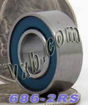 686-2RS Bearing 6x13x5 - Sealed - Miniature - Buy Bearings online