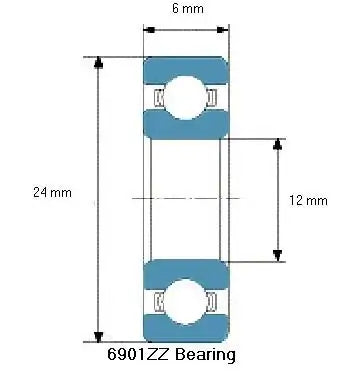 6901ZZ Premium ABEC-5 Quality Ball Bearing 12x24x6mm - Buy Bearings online