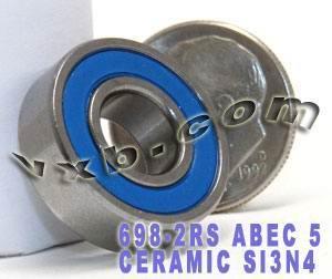 698-2RS Bearing 8x19x6 Si3N4 Ceramic ABEC-5 Miniature - Buy Bearings online