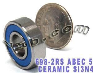 698-2RS Bearing 8x19x6 Si3N4 Ceramic ABEC-5 Miniature - Buy Bearings online