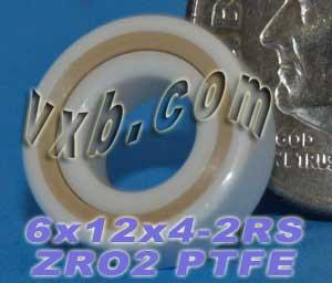 6x12x4mm ZrO2 Full Ceramic Sealed Miniature Bearing - Buy Bearings online