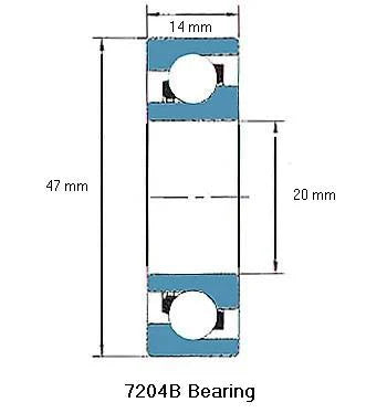 7204B Angular Contact Ball Bearing 20x47x14mm - Buy Bearings online