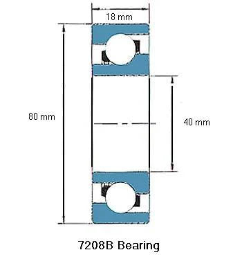 7208B Angular Contact Ball Bearing - Buy Bearings online