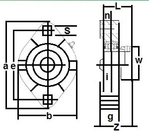 FHFLCTQ204-20mmG Bearing Flange Ductile Flush 2 Bolt 20mm Bearing - Buy Bearings online