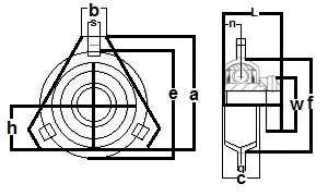 FHPFTZ201-8 Flange 3 Bolt Triangle 1/2" Bearing - Buy Bearings online