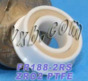 FR188-2RS Full Ceramic Flanged Bearing 1/4" x 1/2" x 3/16" ZrO2 - Buy Bearings online
