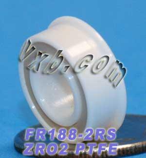FR188-2RS Full Ceramic Flanged Bearing 1/4" x 1/2" x 3/16" ZrO2 - Buy Bearings online