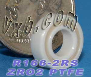 R166-2RS Full Ceramic Bearing 3/16" x 3/8" x 1/8" Miniature Bearing - Buy Bearings online