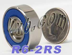 R6-2RS Ball Bearing 3/8" x 7/8" x 9/32" - Miniature - Sealed - Buy Bearings online