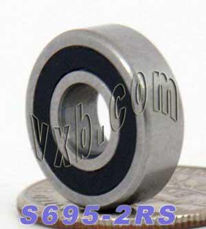 S695-2RS Bearing 5x13x4mm Stainless Steel - Sealed - Miniature - Buy Bearings online