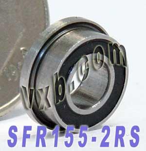 SFR155-2RS Flanged Bearing 5/32" x 5/16" x 1/8" - Sealed - Buy Bearings online