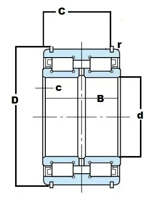 SL192320 Sheave Bearing 2-Row Full Complement Bearing 100x215x73mm - Buy Bearings online