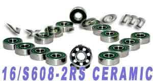 16 inline/Rollerblade Chrome Steel Sealed Hybrid Ceramic Ball Bearings - Buy Bearings online