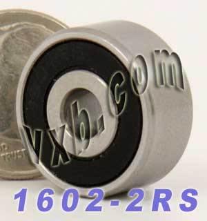 1602-2RS Bearing 1/4" x 11/16" x 5/16" - Miniature - Sealed - Buy Bearings online