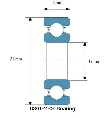 6801-2RS Bearing - Deep Groove Ball Bearing 6801RS - Buy Bearings online