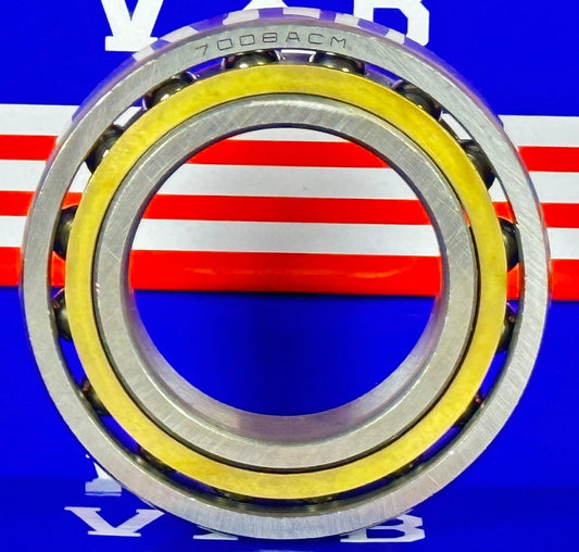 7008ACM Angular Contact bearing Bronze Cage 40x68x15mm - Buy Bearings online