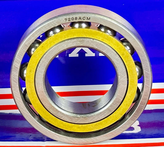 7208ACM Angular Contact bearing Bronze Cage 40x80x18mm - Buy Bearings online