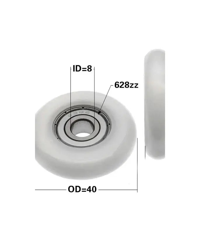 8mm Bore Bearing - OD: 40mm Plastic Tire 8x40x10mm Round Type for Sliding Doors - Buy Bearings online