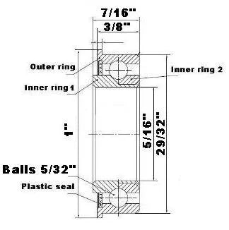 5/16" ID Flanged Ball Bearing 5/16" x 29/32" x 7/16" F1029 - Buy Bearings online