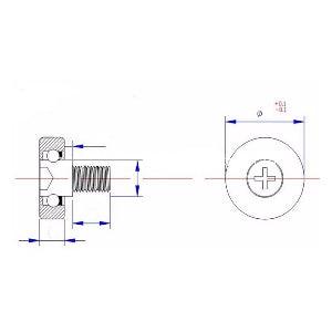 Flat Nylon Ball Bearing - 22mm White Plastic Tire for sliding doors & windows - Buy Bearings online