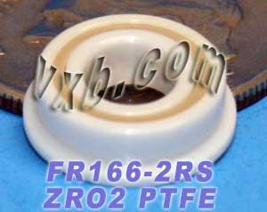 FR166-2RS Full Ceramic Flanged Bearing 3/16" x 3/8" x 1/8" ZrO2 - Buy Bearings online
