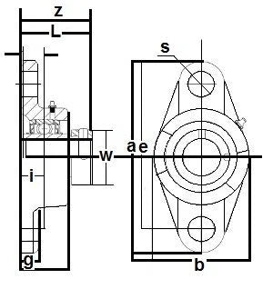HCFTS212-39 Bearing Flange Standard 2 Bolt 2 7/16" - Buy Bearings online
