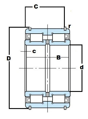 SL045028PP Sheave Bearing 2-Row Full Complement Bearing - Buy Bearings online