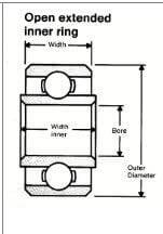 SR2-5EE Stainless Steel Bearing 1/8" x 5/16" x 9/64" x 0.1406 inch - Buy Bearings online