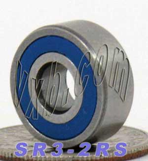 SR3-2RS Bearing 3/16" x 1/2" x 0.196" - Stainless Steel - Sealed - Buy Bearings online
