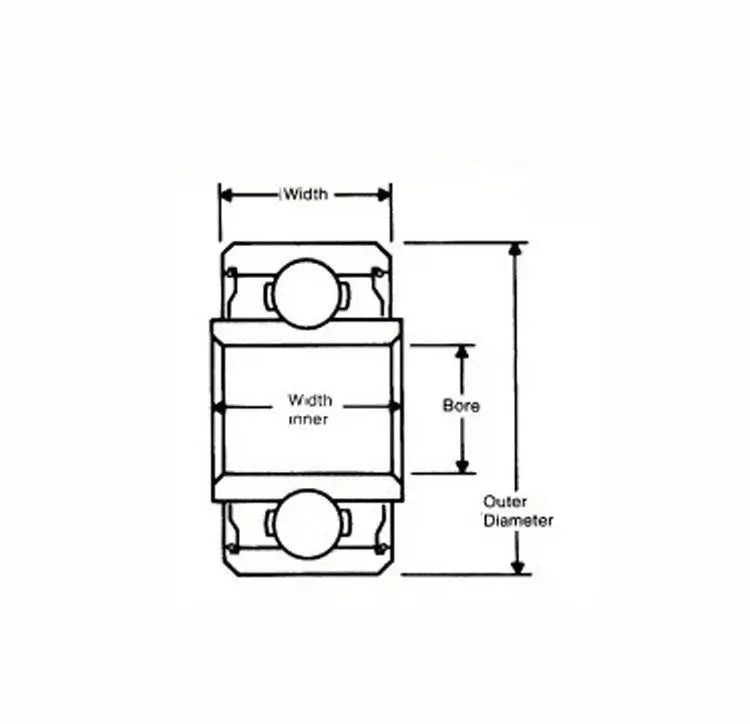 SRW168TT Extended Inner Ring Bearing 1/4" x 3/8" - Buy Bearings online