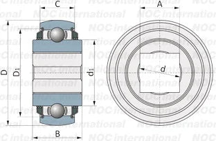 W209PPB5 Two Triple Lip Seals Square Bore 1-1/4" Bore Bearing - Buy Bearings online